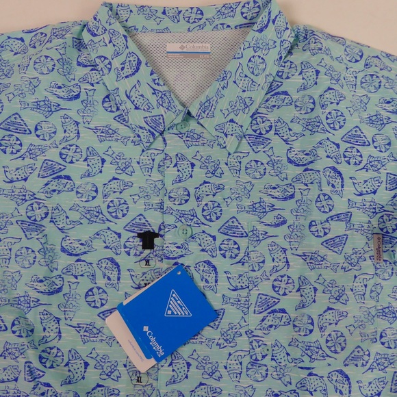 Columbia Super Slack Tide Omni Shade & Trollers Best PFG Button Up Shirt Set NWT - Picture 3 of 16